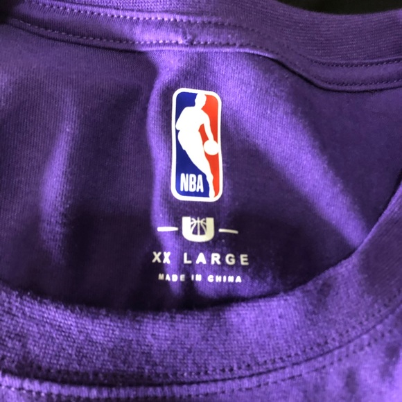 NBA LA Lakers Lebron James #6 Purple Tee T-Shirt - Picture 7 of 7